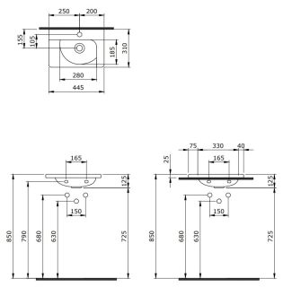 Раковина Berges Small 182008 45см белый